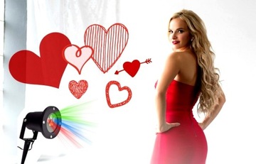 RGB СЕРДЦЕ ЛАЗЕРНЫЙ ПРОЕКТОР НА ДЕНЬ СВЯТОГО ВАЛЕНТИНА В ПОДАРОК