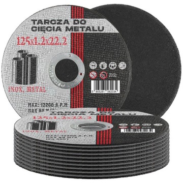 10x TARCZA CIĘCIA METALU 125 INOX TARCZE STALI NIERDZEWNEJ ALUMINIUM BLACHY