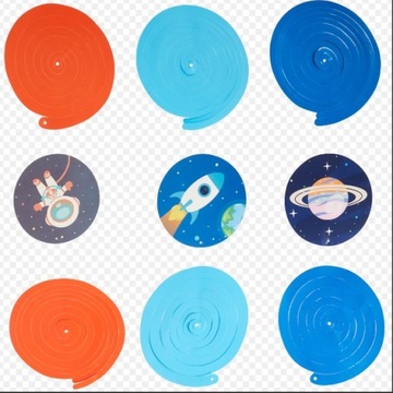 Serpentyna spirala swirls łańcuch dekoracyjny kosmos