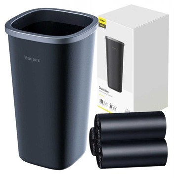 BASEUS KOSZ NA ŚMIEĆI DO SAMOCHODU ŚMIETNIK DO AUTA 800ml + WORKI NA ŚMIECI