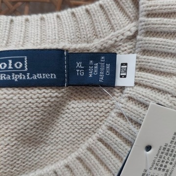 Polo Ralph Lauren Sweter Regular Fit Beżowy XS