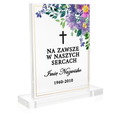 Unikalna Statuetka Upamiętniająca na Grób Na Zawsze w Naszych Sercach Wzory