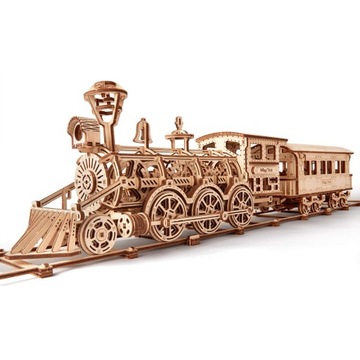 Drewniany zestaw Kolej Pociąg Vintage z Drewnianych Puzzli 3D DIY