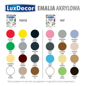 Emalia akrylowa do drewna LuxDecor 0,4 l odcienie szarości i srebra połysk