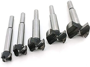 VOREL ZESTAW WIERTEŁ STOLARSKICH 15-35MM KPL 5 SZT FREZY TRZPIENIOWE 22551