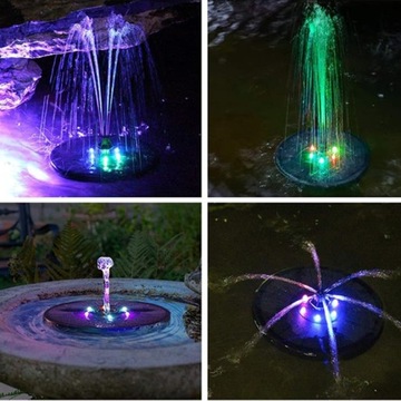 СВЕТОДИОДНЫЙ СОЛНЕЧНЫЙ САДОВЫЙ ФОНТАН, ПЛАВАЮЩИЙ В ПРУД RGB НАСОС