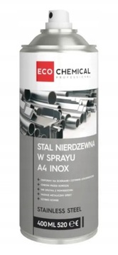 Farba w Sprayu Stal Nierdzewna INOX Antykorozyjna Ecochemical