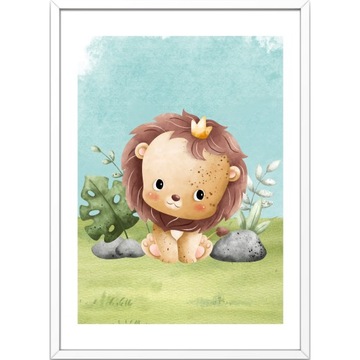 3 PLAKATY DZIECIĘCE 30x40 ZWIERZĄTKA SAFARI WZORY