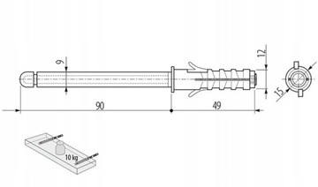 ПОЛКА НАСТЕННАЯ 60x15 ВЕНГЕ