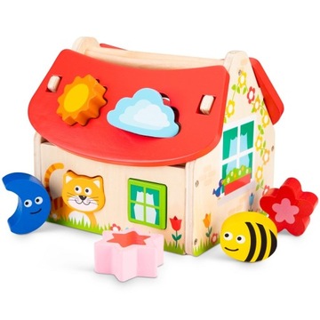 NEW CLASSIC TOYS DREWNIANY SORTER DOMEK