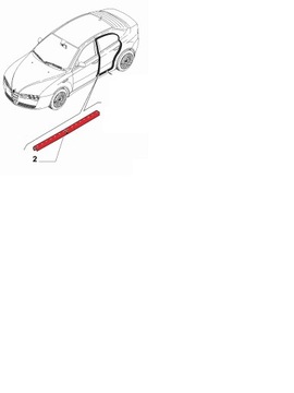 ALFA ROMEO 159 ПЫЛЕЗАЩИТНИК ЗАДНЕЙ ДВЕРИ OEM