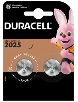 2x BATERIA GUZIKOWA DURACELL CR2025 3V LITOWA