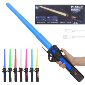 ИГРУШКА СВЕТОВАЯ САБЛЯ СО ЗВУКОМ, 7 ЦВЕТОВ