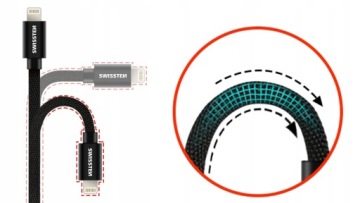 SWISSTEN USB / USB-C кабель для зарядки 3A 20 см