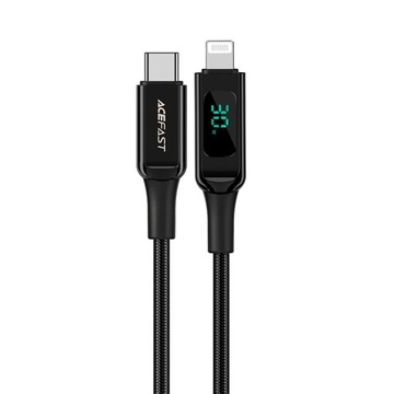 Kabel ACEFAST USB Typ C do Apple Lightning 8-pin MFi PD30W 1,2m czarny