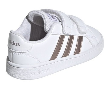 27 ДЕТСКАЯ ОБУВЬ ADIDAS БЕЛОЕ ЗОЛОТО на липучке EF0116