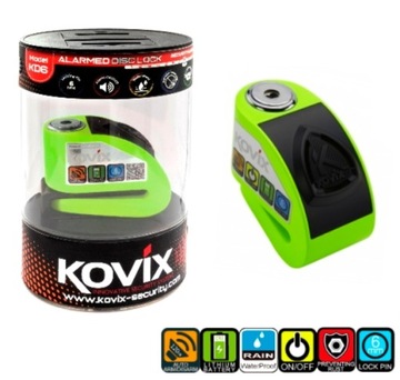 Blokada tarczy hamulcowej alarmem KOVIX KD6 FLUO