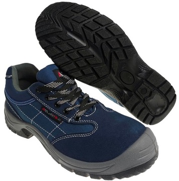 Buty robocze PÓŁBUTY OCHRONNE CANVAS S1 SRC Stalowy PODNOSEK Skóra Welurowa