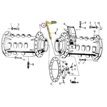 Dźwignia pedał widełek blokady C-330 50013430