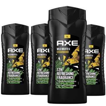 Axe Mojito & Cedarwood Żel pod Prysznic 4x 400 ml - Wyjątkowy Zapach