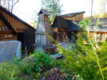 Бетонная садовая коптильня, большой гриль и коптильня Зевс, садовые коптильни