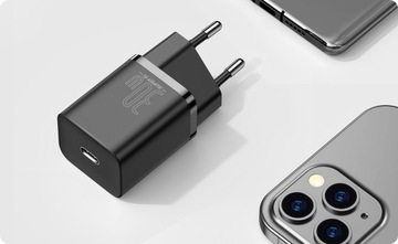BASEUS SZYBKA ŁADOWARKA SIECIOWA DO TELEFONU ZASILACZ USB-C TYP-C 30W PD QC
