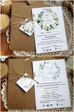 Приглашения на свадьбу ЭКО в деревенском стиле бохо