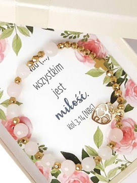 Кварц-минерал Четки - браслет подарок Причастие на день рождения