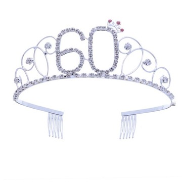 Nowa opaska 60 lat diadem korona urodziny