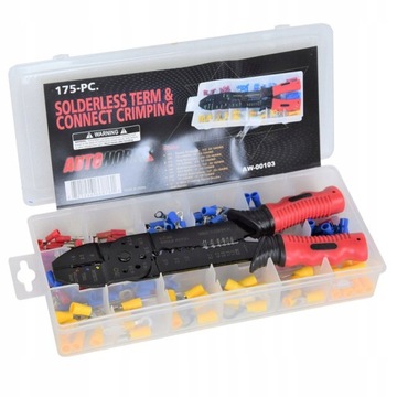 Zestaw konektorów i złączek ze szczypcami 175 szt.