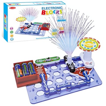 MAŁY ELEKTRONIK ZESTAW EDUKACYJNY EKSPERYMENTALNY ŚWIĘCĄCY INTERAKTYWNY