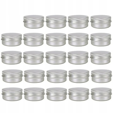 24 szt. 10 ml okrągły aluminiowy słoik Puste
