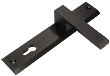 ДВЕРНАЯ РУЧКА 72 ММ С ЧЕРНОЙ РОЗЕТКОЙ ДЛИННАЯ ДОСКА