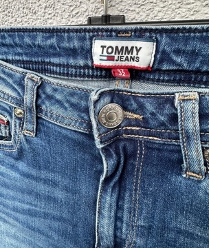 Tommy Hilfiger Jeans W27 L32 granatowe spodnie jeansowe damskie proste