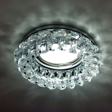 GU10 серебряный стеклянный галогенный потолочный светильник