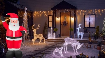 НАДУВНОЕ РОЖДЕСТВЕНСКОЕ УКРАШЕНИЕ САНТА СВЕТОДИОДНОЕ УКРАШЕНИЕ ДЛЯ САДА XL 150 см