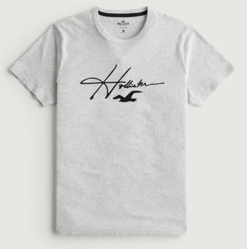 t-shirt Hollister Abercrombie koszulka L szara