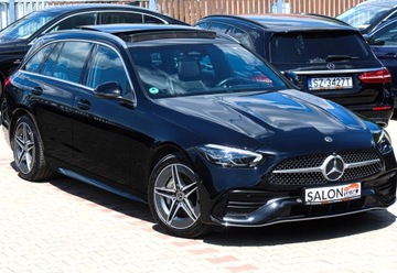 Mercedes Klasa C W206 Kombi Plug-In 2.0 300e 313KM 2023 Mercedes C300e 313 koni 2xAMG Panorama Hak Blis Webasto Ambiente LKA Hi-Fi, zdjęcie 35