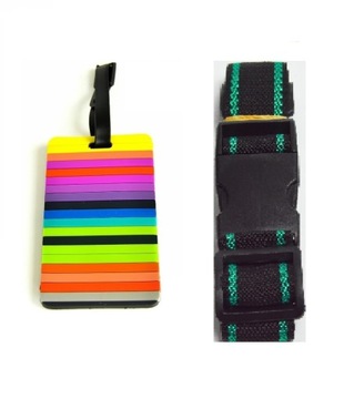 КОМПЛЕКТ ВЕШАЛКА + РЕМЕНЬ ДЛЯ БАГАЖА ЦВЕТНАЯ СУМКА ДЛЯ ЧЕМОДАНА