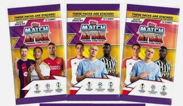 Match Attax 23/24 Topps UEFA Champions League - 10 saszetek - 120 kart