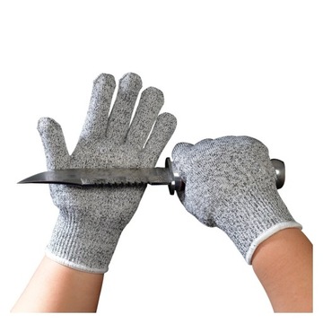 1 пара защитных перчаток HPPE класса 5 от порезов. Материалы для работы с руками.
