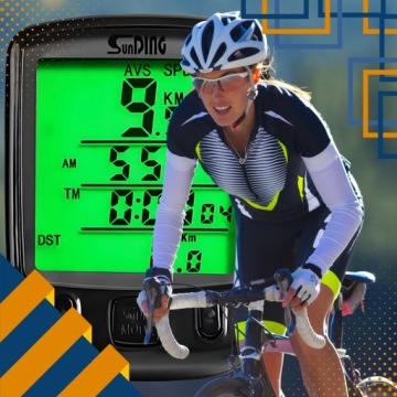 Водонепроницаемый счетчик велосипедов, спидометр с подсветкой, 25 функций ЖК-дисплея.