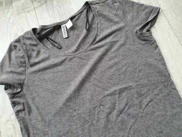 BLUZKA DAMSKA T-SHIRT szary H&M r. 38 M