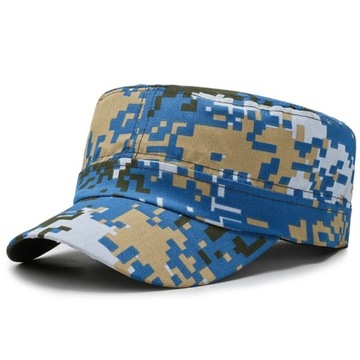 Regulowana klasyczna zwykła czapka w stylu Vintage Army Military Cadet Hat