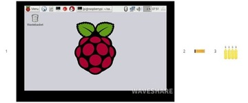 5-дюймовый емкостный сенсорный дисплей RPi DSI 800×480