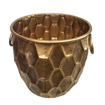 НАБОР МЕТАЛЛИЧЕСКИХ КРЫШЕК ДЛЯ ЦВЕТОЧНЫХ ВАЗОВ ИЗ 2 ЗОЛОТЫХ ЧАСТЕЙ