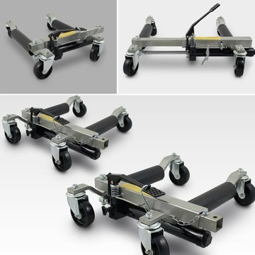 ТРАНСПОРТНО-МОНТАЖНАЯ ТЕЛЕЖКА С ПОДЪЕМОМ ДЛЯ АВТОМОБИЛЯ 680 КГ 2 ШТ.