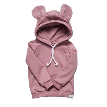 bluza dresowa dziewczęca kaptur uszy wrzos 86 hit!
