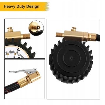 Манометр в шинах 100psi 7бар с ручкой-зажимом,