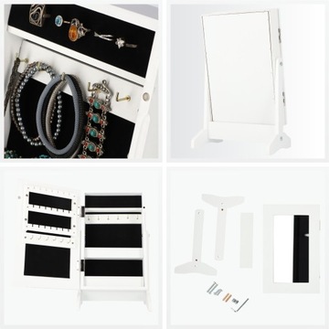 БЕЛЫЙ ШКАФ ДЛЯ ЮВЕЛИРНЫХ УКРАШЕНИЙ С ЗЕРКАЛОМ